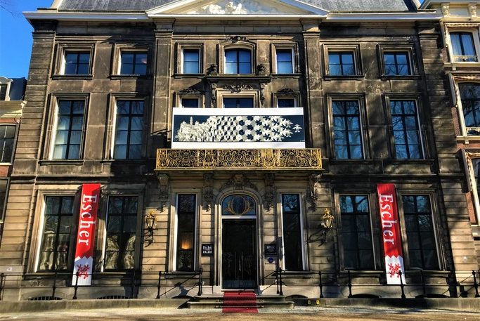 The Hague, Netherlands - February 25 2018: Escher in Het Paleis Museum exterior building facade